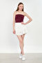 Women's Lycra Strapless Bodysuit - Burgundy - 4