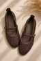 Elegant, Pearl Detailed, Ankle Strap, Lace Textured, Stylish Design Ballerinas - 4