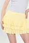 Women's ruffled mini skirt - yellow - 3