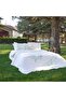 Eva Meloni Ecru Double 100% Cotton Duvet Cover Set and Pique Set