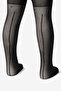 Black Striped and Polka Dot Girls' Pantyhose - 2