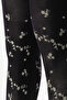 Black Butterfly and Floral Patterned Girls' Pantyhose - 2