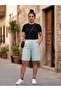 Women's Striped Checked Baggy Lycra Shorts - 2