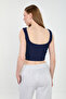 Women's thick strap chest pad bodysuit - dark navy blue - 5