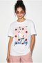 Women's White Good Day Printed Embroidery Detailed Relaxed Fit T-Shirt 7642 60286117 - 2