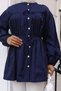 Casual Tunic with Drawstring and Tie Detail - 2