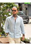 Raw Linen Regular Fit Shirt Baby Blue