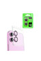 iPhone 16 Camera Lens Protector Made of Anti-Break Tempered Glass - Pink