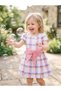 Girl's plaid dress with bow detail - 2