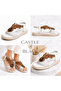 Royal Beige Stone Detailed Women's Sandals - 7