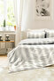 Yarn Dyed Double Duvet Cover Set Nenas Anthracite