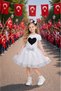 Girl's Heart Detailed Badi and Polka Dot Skirt Set – Ages 5-13