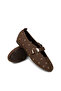 Women's Brown Strappy Ballerinas - 4
