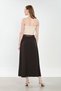 Women's Pleated Belted Skirt - Bitter Brown - 5