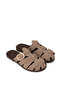 Women's Mink Color Suede Slippers - 4