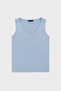 Baby Blue U-Neck Sleeveless Women's Undershirt - 2