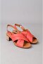 Seç 880452 genuine leather heely sandal (heel: 5cm) coral - 3