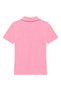 2091 Women's Polo Neck Ribbed Short Sleeve Knitwear Blouse Pink - 3