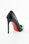 Minimalist Black Patent Leather High Thin Heeled Women's Stiletto - 6