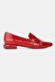 Women's Red Patent Leather Genuine Natural Leather Double Buckle Ballet Flats, Size 36-41 - 5