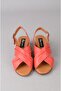 Seç 880452 genuine leather heely sandal (heel: 5cm) coral - 2