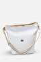 Caliviana White Beige Knitted Women's Strap Detailed Casual Stylish Cross Shoulder Bag