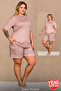 Women's Viscose Shorts Pajamas Set Summer Breathable Fabric Relaxed Fit Short Sleeve Top Patterned Shorts Pajamas Set 10446