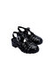 Girl's Possession Glittery Silvery Pearl Black Sandals - 2