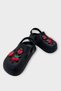 Children's Ultra Soft Figured Beach Pool Sea Eva Slippers Black - Red - 3