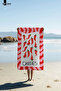Chili's - Colorful Beach Towel with Pepper Print - 75X150 cm - 2