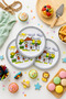 Colorful Family Patterned Cake Plate (6 Pieces, 20 cm) Boy's Cake Plate Set - Birthday & Party Plate