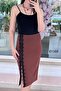 Lace Detailed Double Crepe Pencil Skirt 6Y168 - 2