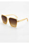 Women's Yellow Cat Eye Uv400 Protected Modern Design Sunglasses - 2