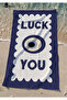Luck You - Nazar Bead Printed Colorful Beach Towel - 75X150 cm