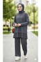 Women's Hijab Clothing Seasonal Modal Fabric Crew Neck Tunic Top and Bottom Set - 4