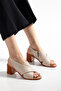 Women's Open-Toe Shoes with Heels - 2