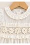 Floral Embroidery Baby Girl Set 3-Piece Summer Cotton Dress Shorts & Bandana - 3