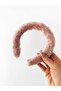 Powder Pink Plush Hair Crown – Stylish Design Gift Accessory |   Soft Textured Elegant Crown - 2