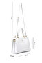 Women's Faux Leather White Shoulder Bag - 2