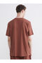 Brown Crew Neck Men's T-Shirt - 4