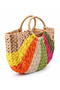 Colorful Fan Model Straw Bag (40Cm*35Cm) - 3