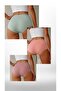 Qulothes 3-Piece Gathering Special Molded High Waist Micro Women's Panties - 2