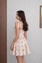Yellow Floral Patterned Strappy Mini Dress with Tie Detail Summer Casual Dress - 5