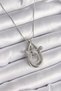316L Steel Silver Color Zircon Stone Drop Model Women's Necklace