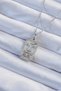 316L Steel Chain Silver Color Lilac Zircon Stone Tarot Necklace