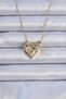 316L Steel Chain Gold Color Zircon Stone Magnet Heart Necklace