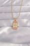 316L Steel Gold Color Mixed Enamel Moon Figure Tarot Necklace