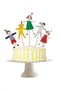 Multi-Colored Animal and Child Themed 6-Piece Long Toothpick Cake Decoration