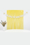 White Daisy Themed Happy Birthday Party Banner - 2