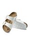ARIZONA BF PATENT WEISSE DAMEN-HAUSSCHUHE MIT DOPPELRIEMEN 1005294 - 4